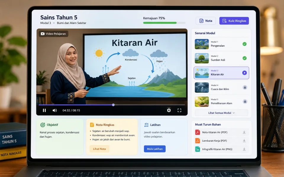 Bahan Digital, Video Pengajaran & Kandungan Dalam Talian