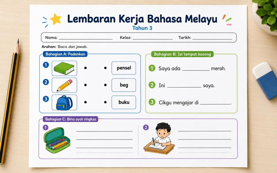 Lembaran Kerja & Latihan Murid