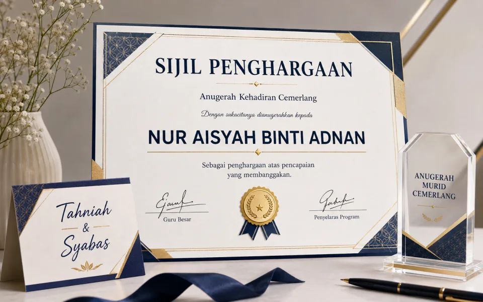 Sijil, Anugerah, Token & Kad Penghargaan